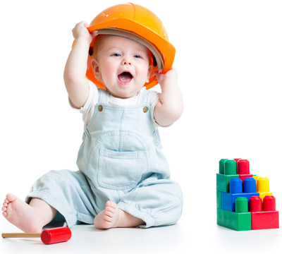 Baby in a hard-hat